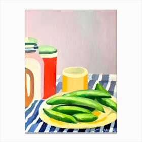 Sugar Snap Peas 2 Tablescape vegetable Canvas Print