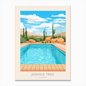Joshua Tree California 1 Midcentury Modern Pool Poster Canvas Print
