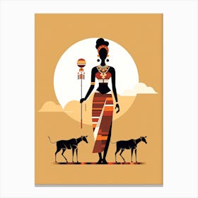 African Tribal Simplicity in Minimalism Canvas Print