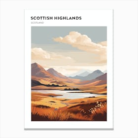 Scottish Highlands Scotland 4 Hiking Trail Landscape Poster Canvas Print