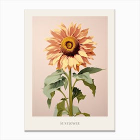 Floral Illustration Sunflower 3 Poster Canvas Print
