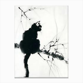 Cat On A Branch 2 Canvas Print