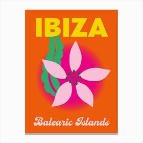 Ibiza Travel Print Canvas Print