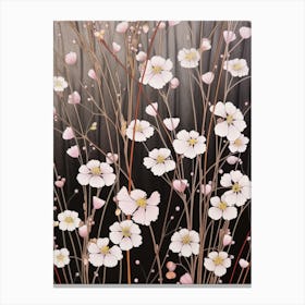 Flower Illustration Gypsophila Babys Breath 7 Canvas Print