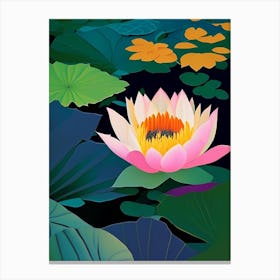 Lotus Flower In Garden Fauvism Matisse 3 Canvas Print