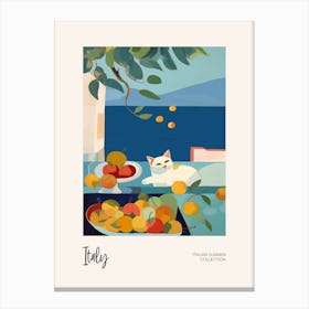 Cat In The Italy 2 Italian Summer Collection Canvas Print