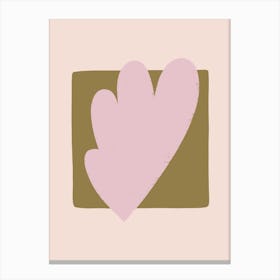 Pink Leaf Canvas Print