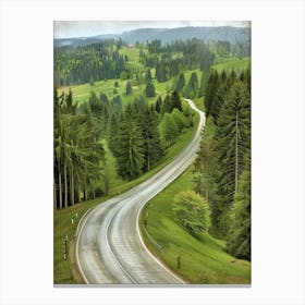 Road In The Mountains Photo Canvas Print