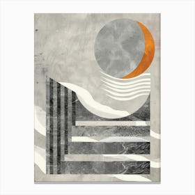 Moon And Waves 1 Canvas Print