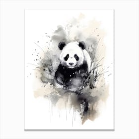 Panda Art In  Ink Wash Painting Style 4 Canvas Print