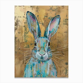 Bunny Gold Effect Collage 5 Canvas Print