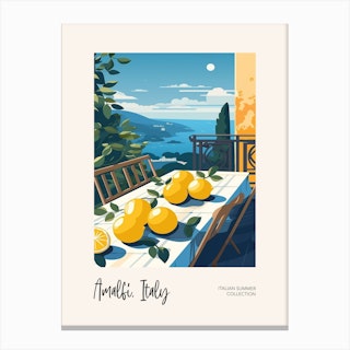 Amalfi, Italy Lemons 11 Italian Summer Collection Canvas Print