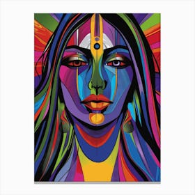 Colorful Woman 3 Canvas Print