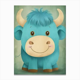 Blue Bull Canvas Print