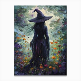 Witch In The Meadow Canvas Print