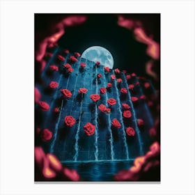 Roses In The Water Canvas Print