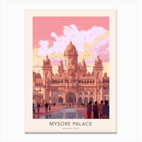 Mysore Palace, India 2 Travel Poster Canvas Print