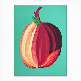 Rhubarb Bold Graphic vegetable Canvas Print