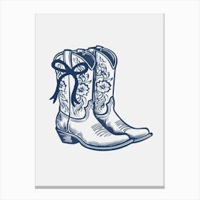 Navy Boots Toile