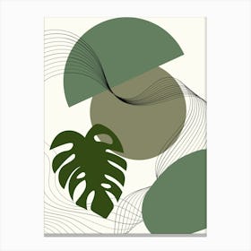 Abstract Tropical Leaves Canvas Print