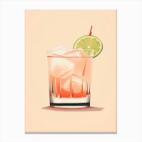 Illustration Paloma Floral Infusion Cocktail 1 Canvas Print