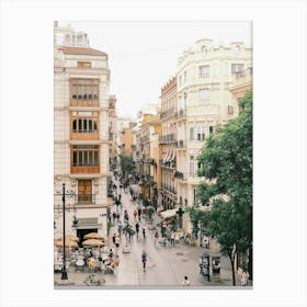 City Street In Valencia // Spain, Travel& Street Photography Canvas Print