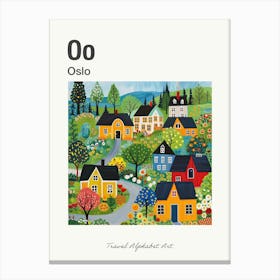 Kids Travel Alphabet  Oslo 2 Canvas Print