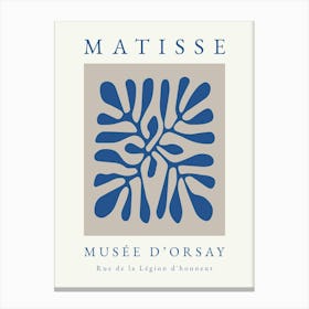 Minimalist Blue Matisse Print 1 Canvas Print
