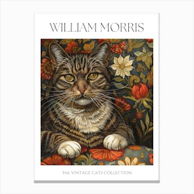 William Morris Inspired Vintage Cats Collection Canvas Print