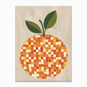 Orange Mosaic 5 Canvas Print