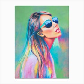 Colbie Caillat Colourful Illustration Canvas Print