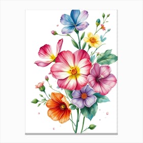 Watercolor Flowers 4 Canvas Print