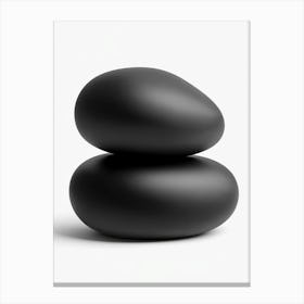 Black Stones Art Canvas Print