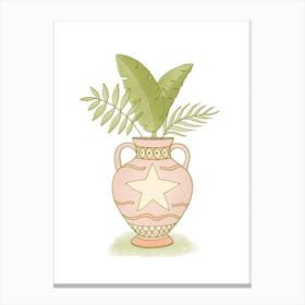 Leaves In A Vase Canvas Print