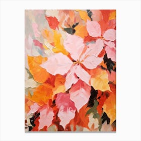 Fall Flower Painting Poinsettia 1 Canvas Print
