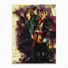 Smudge Mick Jagger And Keith Richards Canvas Print