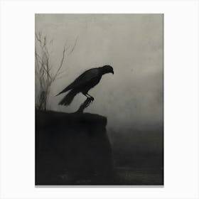 Dark Gothic Crow 3 Canvas Print