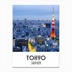 Tokyo Cityscape, Japan Canvas Print