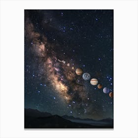 Planets In The Sky Canvas Print