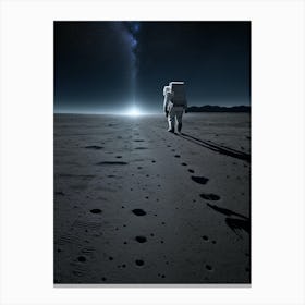 Astronaut Walking On The Moon 1 Canvas Print