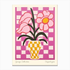Spring Collection Snapdragon Flower Vase 6 Canvas Print