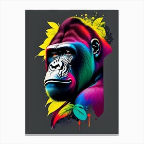 Gorilla With Wondering Face Gorillas Tattoo 1 Canvas Print