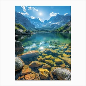 Lake In The Mountains 30 Canvas Print