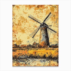 Old Windmill In The Countryside Canvas Print