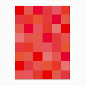 Red Patchwork Canvas Print