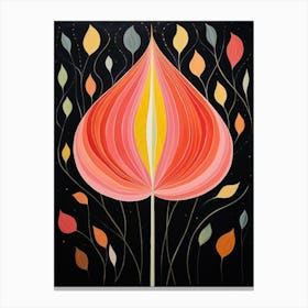 Tulip 2 Hilma Af Klint Inspired Flower Illustration Canvas Print