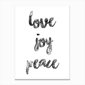 Love Joy Peace Canvas Print