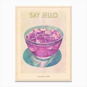 Purple Jelly Vintage Cookbook Illustration 2 Poster Canvas Print