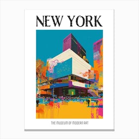 The Museum Of Modern Art New York Colourful Silkscreen Illustration 3 Poster Canvas Print