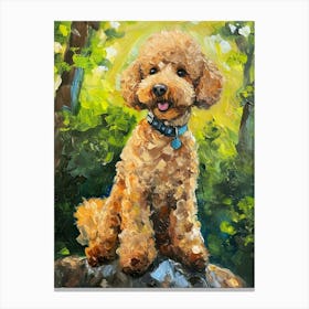 Poodle Acrylic Painting 5 Canvas Print